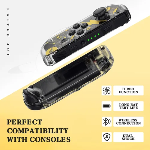 Vista 5 de LESTEDO Joycon Controller Compatible with Switch, Wireless Joy Cons Replacement for Switch Controller, Left and Right Switch Joycons Support Dual