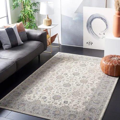 Vista 19 de Safavieh Sofia Collection SOF330B, tapete clásico color gris claro y beige, Polipropileno