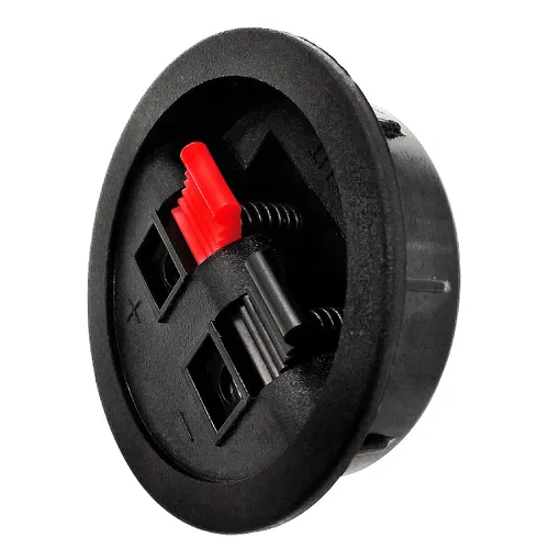 Vista 6 de Copa terminal de altavoz redondo, 4 piezas, clip de resorte rápido redondo, poste de enlace doble, cable de tornillo, subwoofer para coche, conector