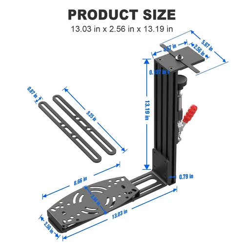 Vista 7 de Desk Mount for The Flight Sim Game Joystick Hotas Throttle Systems Flight Simulator Desk Mount Compatible with ThrustmasterLogitechTCA Officer