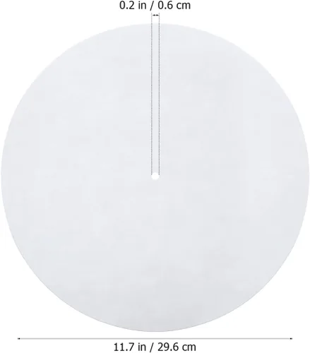 Vista 2 de Alfombrilla giratoria blanca para tocadiscos de vinilo de 12 pulgadas: alfombrilla antiestática para tocadiscos – Alfombrilla antideslizante