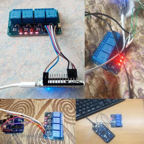 Vista 7 de 4 unids 4 canales 5V módulo de relé con optoacoplador para R3 MEGA 2560 1280 DSP ARM PIC AVR STM32 para Raspberry Pi