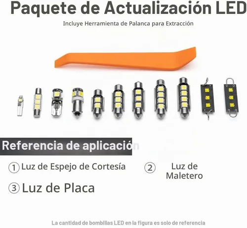 Vista 7 de nsautolighting - Kit de 7 bombillas LED para interiores Fo'rd Fusion 2013