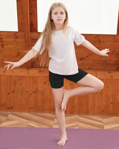 Vista 4 de BOOPH Pantalones cortos de baile transpirables para niñas de 2 a 10 años