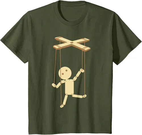 Vista 14 de Puppeteering - Camiseta de marionetas Ventrílocuo de tiriteros, Negro, S