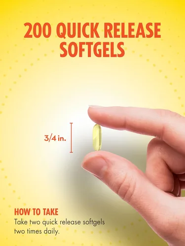 Vista 4 de Sundance Aceite de pescado Omega-3 Lem 1000 mg, sabor natural a limón, 200 unidades Sabor natural a limón Suplemento sin OMG y sin gluten