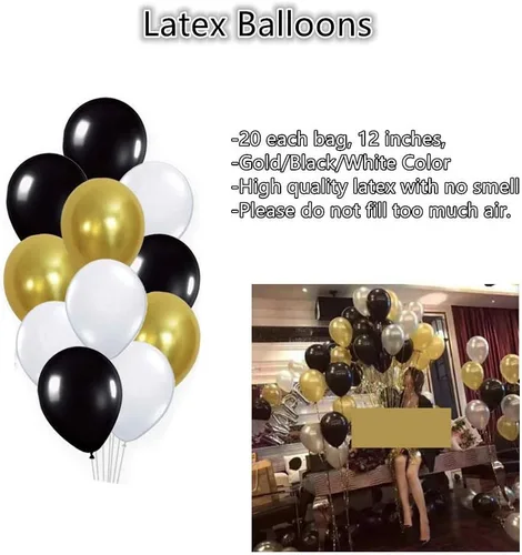 Vista 5 de Suministros de decoración para fiestas de graduación 2023 [45 piezas] – Juego de pancartas de globos de graduación LEWOTE 2022