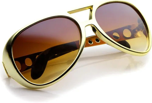 Vista 18 de zeroUV Gafas de sol grandes Elvis King Of Rock & Roll Aviator 2.480 in