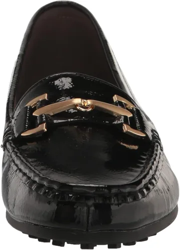 Vista 2 de Aerosoles Mocasines Day Drive para mujer, color negro, talla 8 de ancho, Charol negro