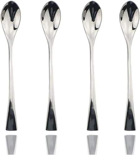 Vista 14 de JASHII Juego de cubiertos de acero inoxidable 18/10 de 20 piezas de plata pulida con espejo, cuchillo de cena, tenedor de ensalada, cuchara