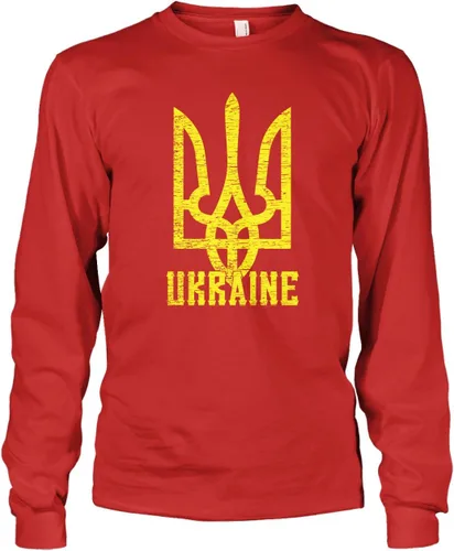 Vista 5 de Cybertela Camiseta de manga larga con escudo de armas de Ucrania para hombre