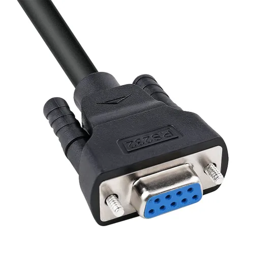 Vista 6 de DTech Cable serie de puerto COM macho a hembra RS232 de 1.5 pies, extensión recta de 9 pines (1.6 ft, negro)