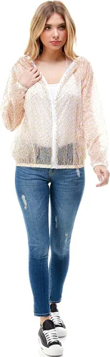 Vista 6 de Chaqueta rompevientos ligera e informal con capucha de neón Protección solar, plegable y portátil
