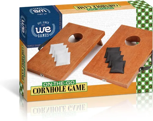 Vista 5 de WE Games Juego de Cornhole de viaje para interiores o exteriores, 16 x 10.5 pulgadas.