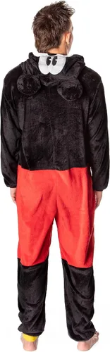 Vista 2 de Disney Mickey Mouse Super Minky - Disfraz con capucha para adultos traje de unión ropa de dormir Multicolorido