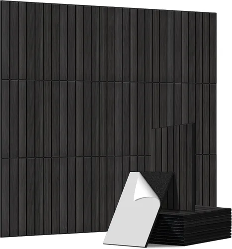 Vista 25 de Paquete de 4 paneles acústicos absorbentes de sonido, 47.2"x23.6" (47.2 x 23.6 pulgadas) paneles de amortiguación de sonido, paneles decorativos