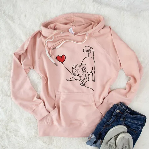 Vista 3 de Inkopious Border Collie Heart String Hoodie, Border Collie Sweatshirt, Border Collie Valentines Gift