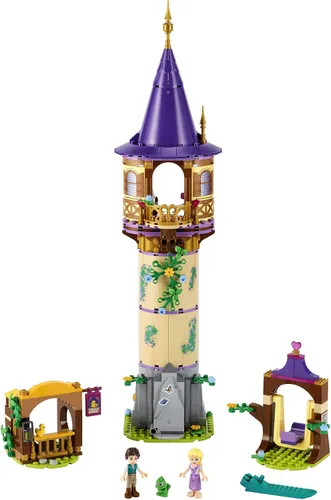 Vista 2 de LEGO Disney Princess Rapunzel's Tower 43187 Kit de juguetes de construcción de castillo y juego con 2 mini muñecas de película enredada, idea
