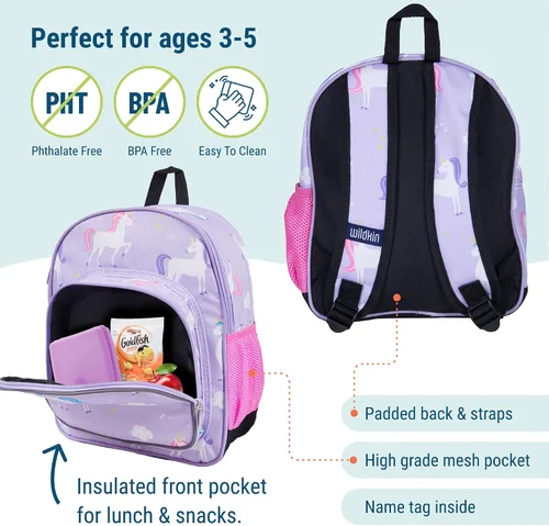 Vista 3 de Wildkin - Mochila de 12 pulgadas para niña.