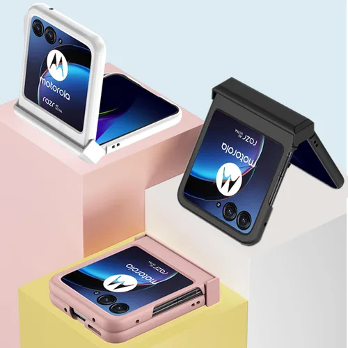 Vista 7 de Ninki Funda con tapa para Motorola Razr Plus 2023 y Razr 40 Ultra - Protector de bisagra, carcasa de PC a prueba de golpes, color negro
