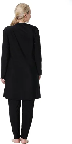 Vista 5 de Plus Size Muslim Swimsuits for Women Rash Guard Swimwear Top Pants with HijabCap