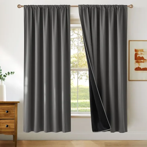 Vista 74 de NICETOWN Biscotti - Cortinas de cocina beige de 36 pulgadas de largo, bolsillo para barra, 100% opacas, casuales y relajantes, tratamientos
