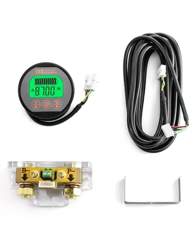 Vista 8 de QWORK Monitor de batería Voltímetro Amperímetro, rango de corriente de voltaje 8V-80V, medidor de corriente de voltaje 0-100A con cable
