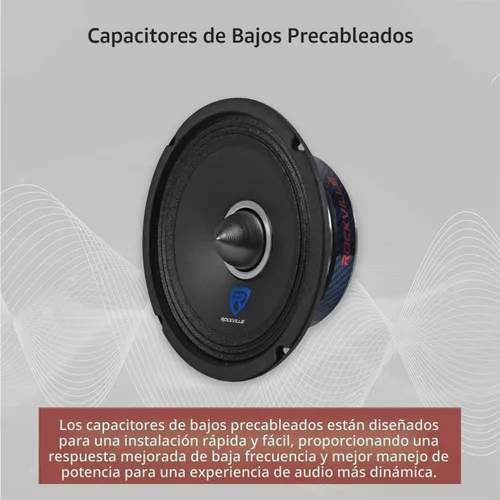 Vista 3 de Rockville RXM64 6.5 "150w 4 ohmios controlador de bajos medios altavoz de audio para coche de rango medio