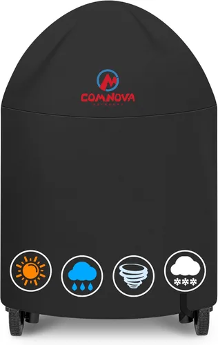 Vista 15 de Comnova Cubierta de Parrilla para Char Griller de 3 Quemadores de Combustible Dual – Cubierta de Ahumador 600D para Char Griller, Cubierta
