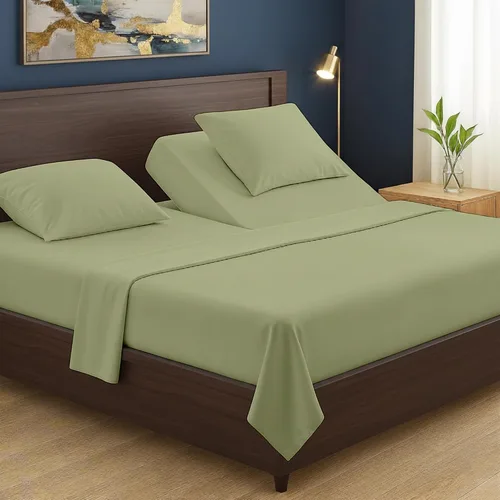 Vista 45 de Mattress-Homes Juego de sábanas de 4 piezas ultra lujosas 100% algodón suave de fibra larga de 16 pulgadas de profundidad, tamaño individual lavable