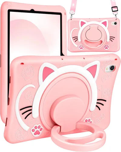 Vista 12 de Wazzasoft Funda para iPad Mini 1/2/3 de 7.9 pulgadas para niñas, linda cubierta de gato negro kawaii, dibujos animados femeninos de gatito