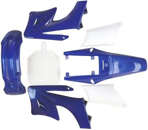 Vista 9 de TDPRO Kit completo de carenado de plástico para guardabarros para Apollo Orion 110cc 125cc 150cc Pit Dirt Bike (4 negro + 3 blanco)