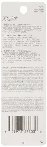 Vista 3 de Revlon ColorStay 2-en-1 Angled Kajal, Evergreen
