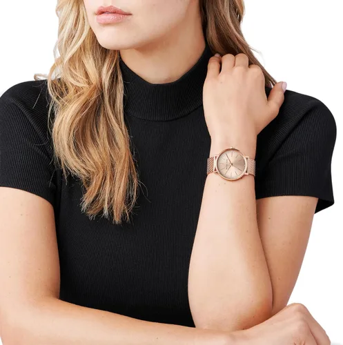 Vista 4 de Michael Kors Pyper - Reloj de acero inoxidable para mujer, con correa de acero, cuero o silicona
