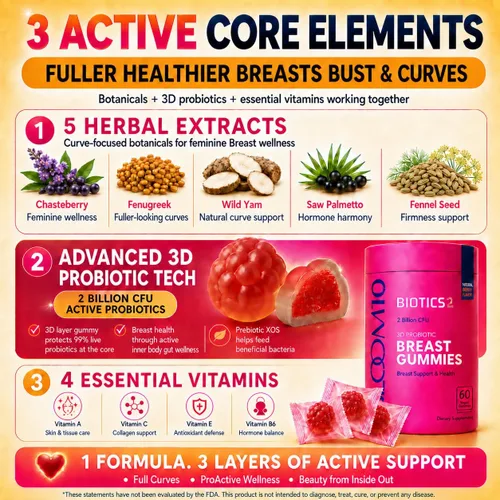 Vista 5 de Bloom10 - Gomitas de pecho para mujer, soporte para el busto y salud MAX Formula PLUS 2 veces mil millones de probióticos, 5 veces suplementos