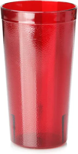 Vista 2 de New Star Foodservice Vasos para bebidas de grado restaurante (rojo (juego de 12), 16 onzas