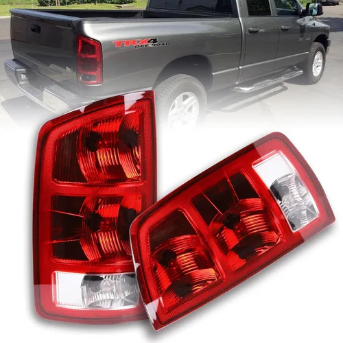 Vista 7 de Conjunto de Luces Traseras Compatible con 2002-2006 Dodge Ram 1500 2500 3500 Pickup, Tipo Halógeno NO LED, Modelo para Conductor y Acompañante