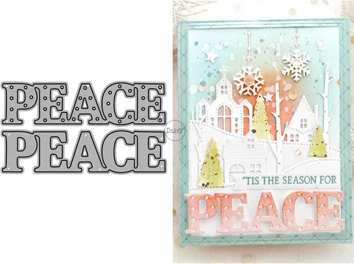 Vista 4 de DzIxY Happy Birthday Abrazos Palabras Troqueles de corte de metal para hacer tarjetas, kit de papel de relieve, troquelados, plantillas de máquina