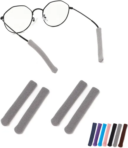 Vista 8 de Cojín de Oreja para Gafas de Tela de Algodón Tejido Suave Mejorado, Puntas de Patillas de Gafas Elásticas Antideslizantes Cómodas Retenedor