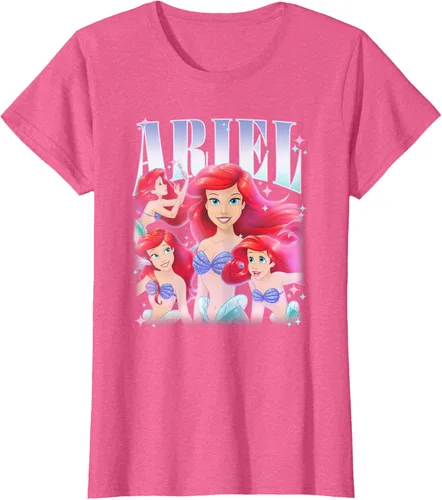 Vista 56 de Disney Camiseta de la princesa Ariel de la Sirenita Multi Pose, Negro
