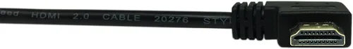 Vista 6 de CERRXIAN Cable de extensión HDMI 2.0 de alta velocidad de 5.9 in y 6 pulgadas en ángulo recto HDMI macho a hembra con orificio para tornillo