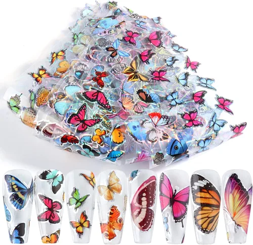 Vista 25 de Calcomanías de transferencia de papel de uñas de Navidad, 10 hojas de calcomanías de arte de uñas de Navidad, calcomanías de invierno, Papá Noel