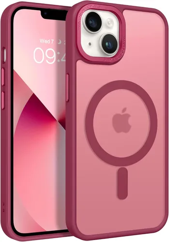Vista 32 de BENTOBEN Funda magnética para iPhone 13 y iPhone 14 [compatible con Magsafe] Funda translúcida mate para iPhone 13/14, delgada, a prueba de golpes