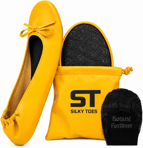 Vista 20 de Silky Toes Zapatos planos plegables para mujer, zapatos de ballet para A-Negro