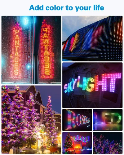 Vista 6 de ALITOVE WS2811 - Luces LED de píxeles de 12 V con xConnect RGB direccionables Bullet Pixels Cadena de luces 100 piezas IP68 impermeable 0.472 in