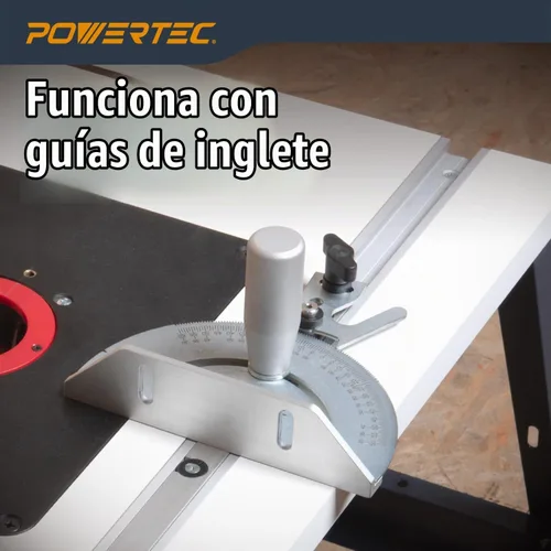 Vista 6 de POWERTEC Pista en T de inglete de 32 pulgadas con barra en T para sierra de mesa, mesa de enrutador, sierra de cinta, funciona con ranura en T