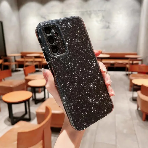 Vista 3 de MINSCOSE Funda compatible con Samsung Galaxy A14 5G, bonita funda delgada con purpurina fina, a prueba de golpes, de TPU para mujeres y niñas