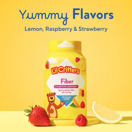Vista 9 de Lil Critters Gomitas de fibra para niños para apoyo digestivo Sin azúcar