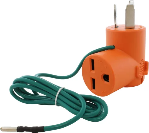Vista 21 de AC WORKS Adaptador de salida de pared para secadora de 30 amperios y 4 clavijas (para enchufe de secadora de 30 A de 3 clavijas)