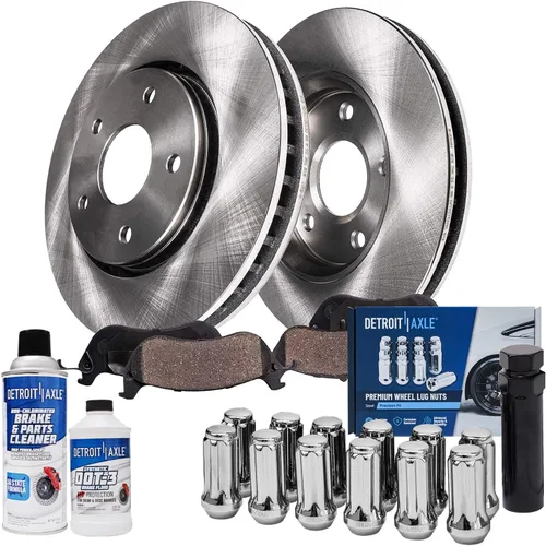Vista 24 de Detroit Axle - Kit de frenos para Mazda CX-5 2019-2024, rotores de freno de disco pastillas de freno de cerámica con herrajes 2020 2021 2022 2023